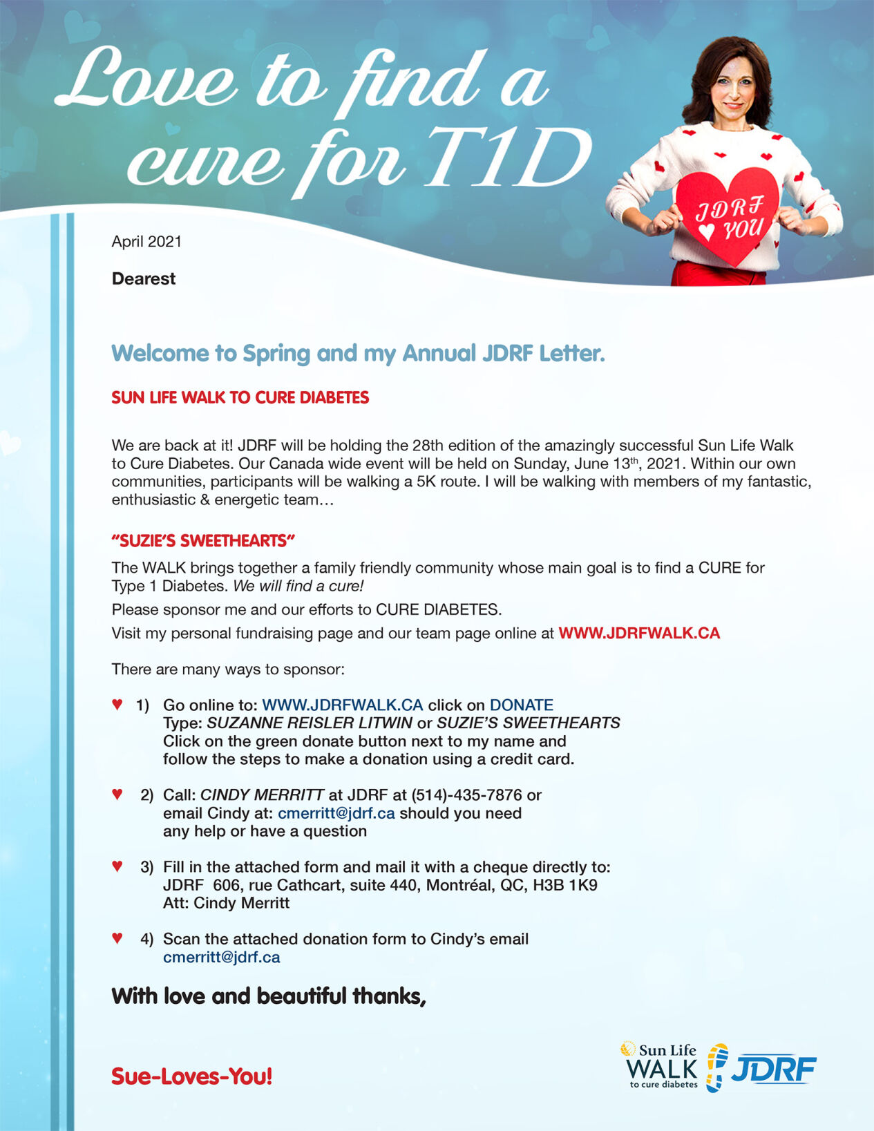 Suzanne Reisler Litwin: Love to Find a Cure